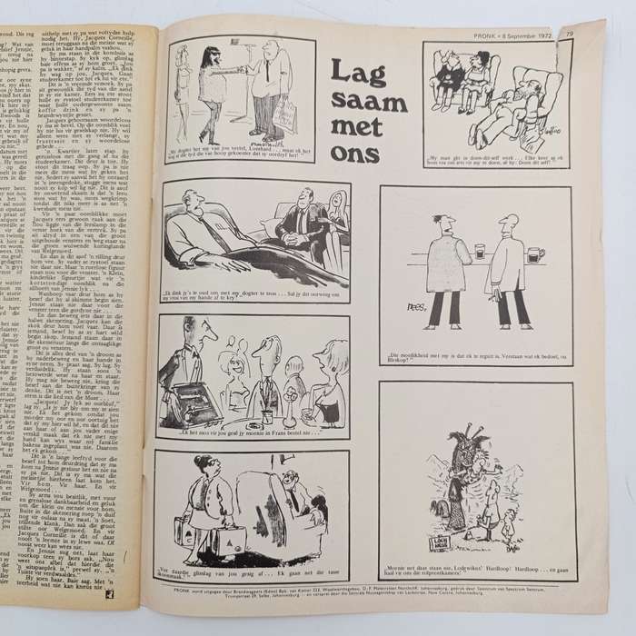 Vintage Pronk magazine - 8 September 1972 issue