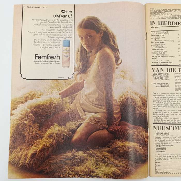 Vintage Pronk magazine - 6 April 1973 issue
