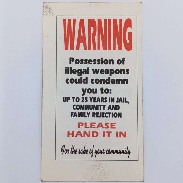 Post - Border War period anti-crime propoganda card - Wanted AK47