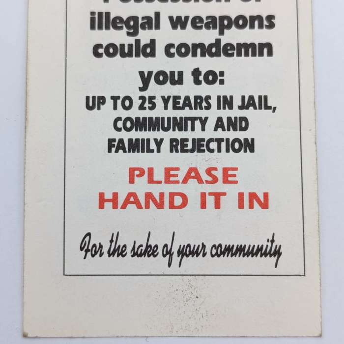 Post - Border War period anti-crime propoganda card - Wanted AK47