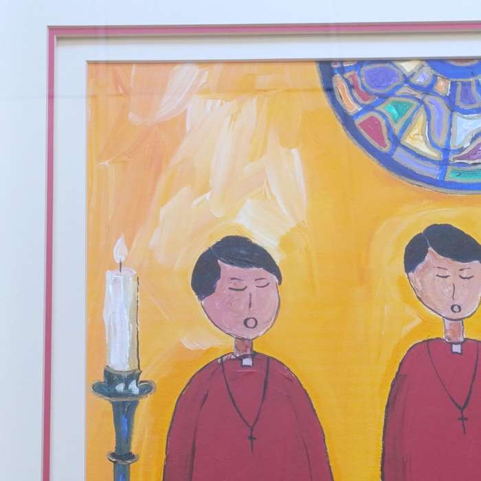 Original Portchie choir boys oil painting