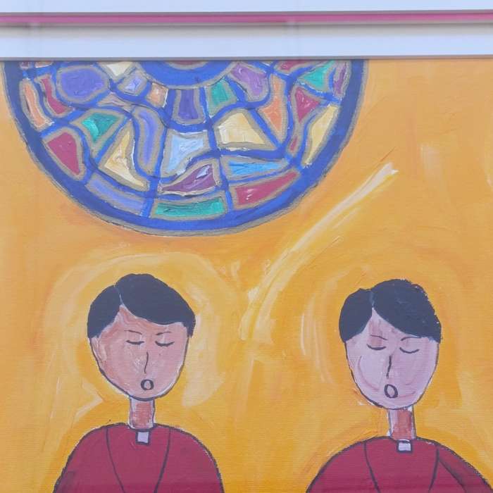 Original Portchie choir boys oil painting