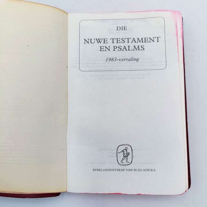SADF Chaplin service New Testament and Psalms Bible - 1983 Afrikaans