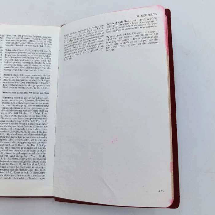 SADF Chaplin service New Testament and Psalms Bible - 1983 Afrikaans