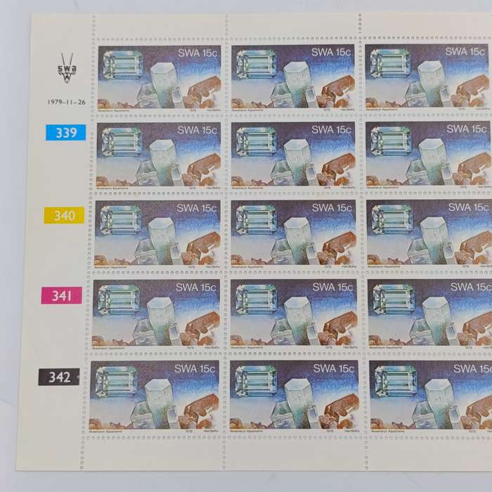 South West Africa 1979 Minerab set of full pages of mint stamps