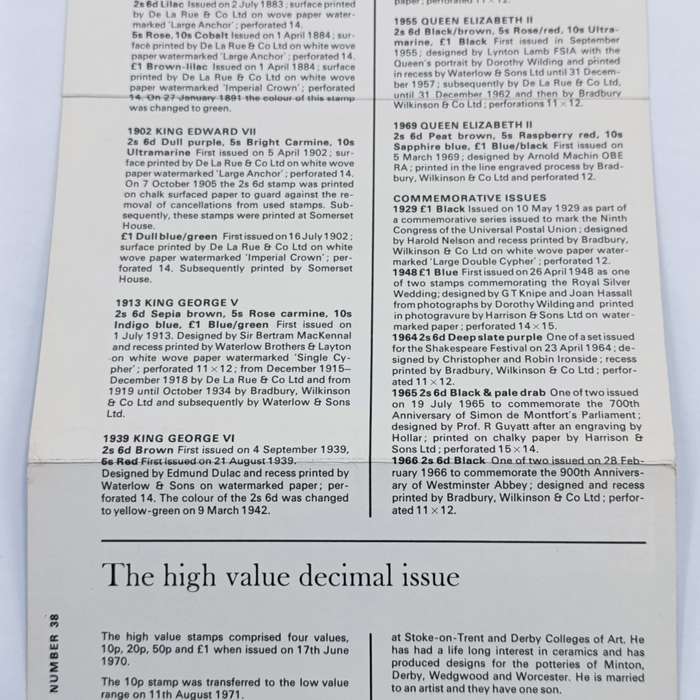 British mint stamps High Value decimal Issue Pack no 38