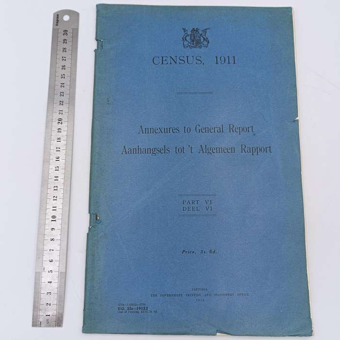 Union of South Africa Census, 1911 - Annexures to the General Report - Part 6 - Religions etc