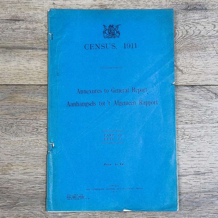 Union of South Africa Census, 1911 - Annexures to the General Report - Part 6 - Religions etc