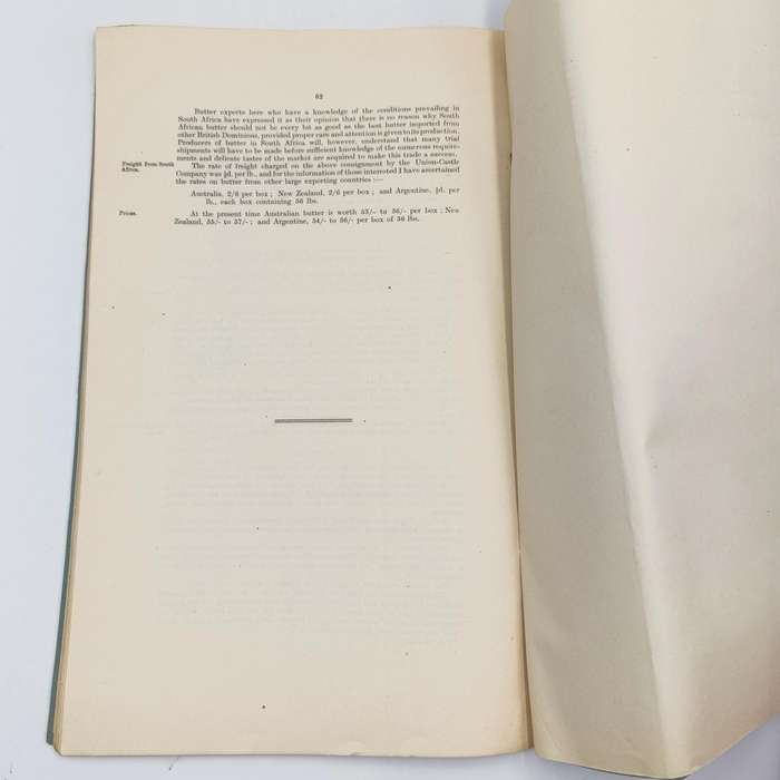 Union of South Africa 1911 ANNUAL REPORT of the Trades Commissioner
