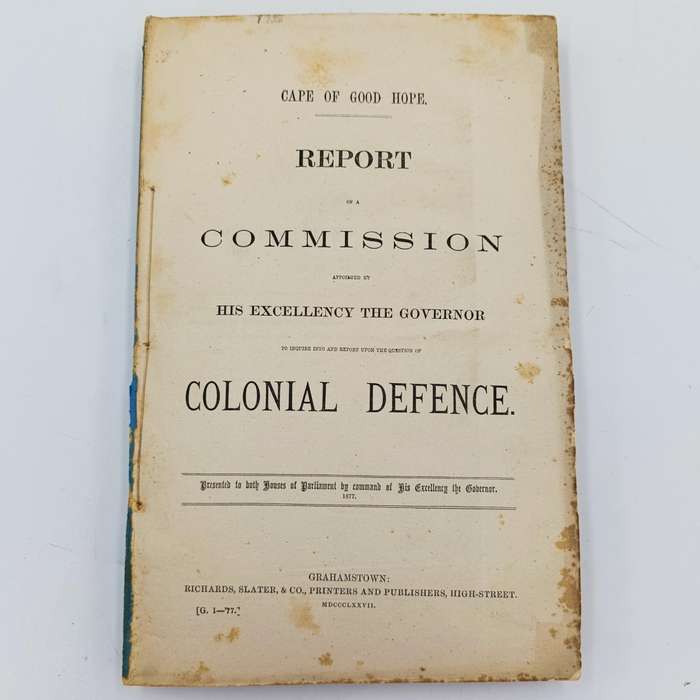 Cape of Good Hope Report of a commission appointed by the Governor