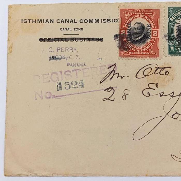 Panama Canal Zone cover to Johannesburg, South Africa