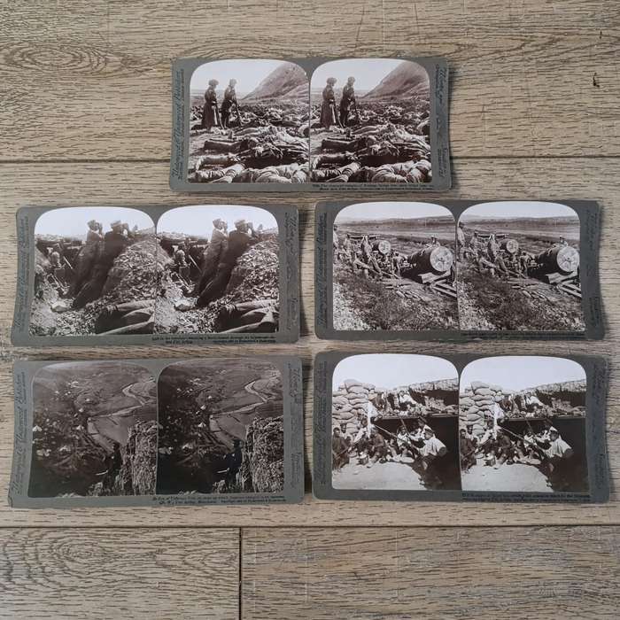 Lot of 15 Antique RUSSO-Japanese war stereoscope photo cards
