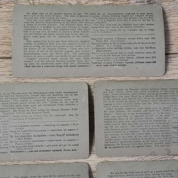 Lot of 15 Antique RUSSO-Japanese war stereoscope photo cards