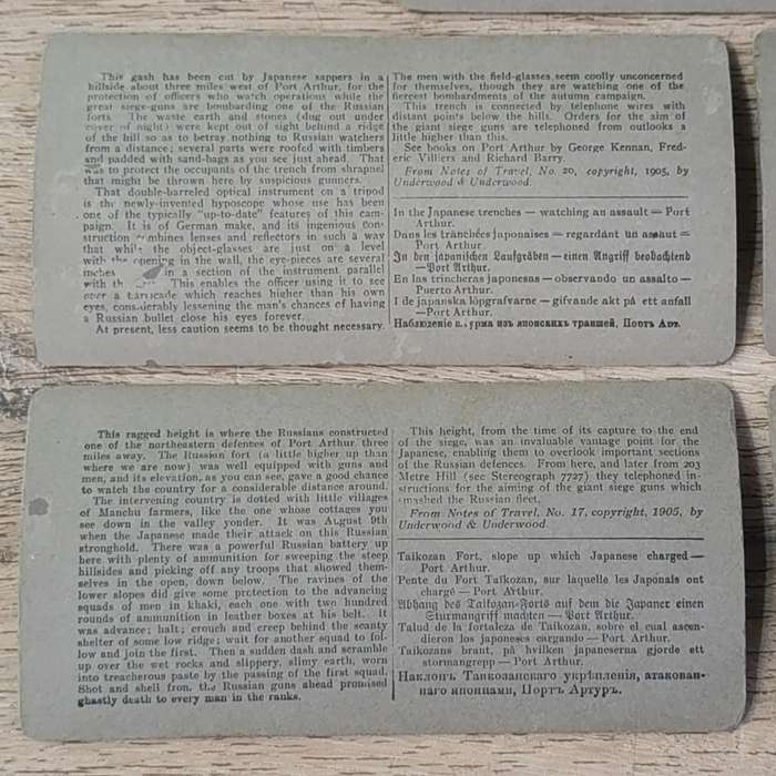 Lot of 15 Antique RUSSO-Japanese war stereoscope photo cards