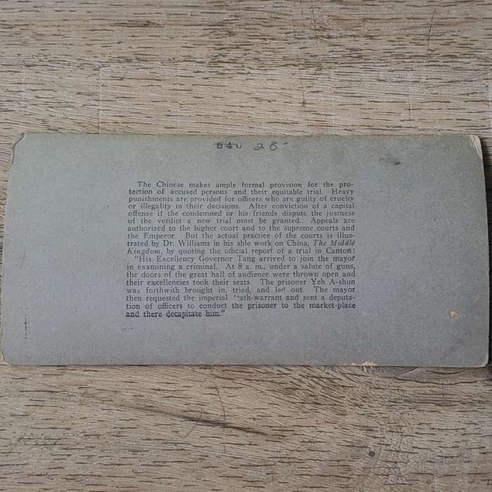 Chinese criminals antique stereocard