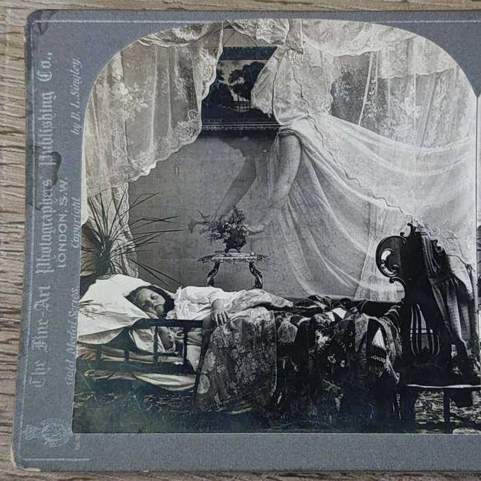 Lot of 4 Christians theme stereocards - antique