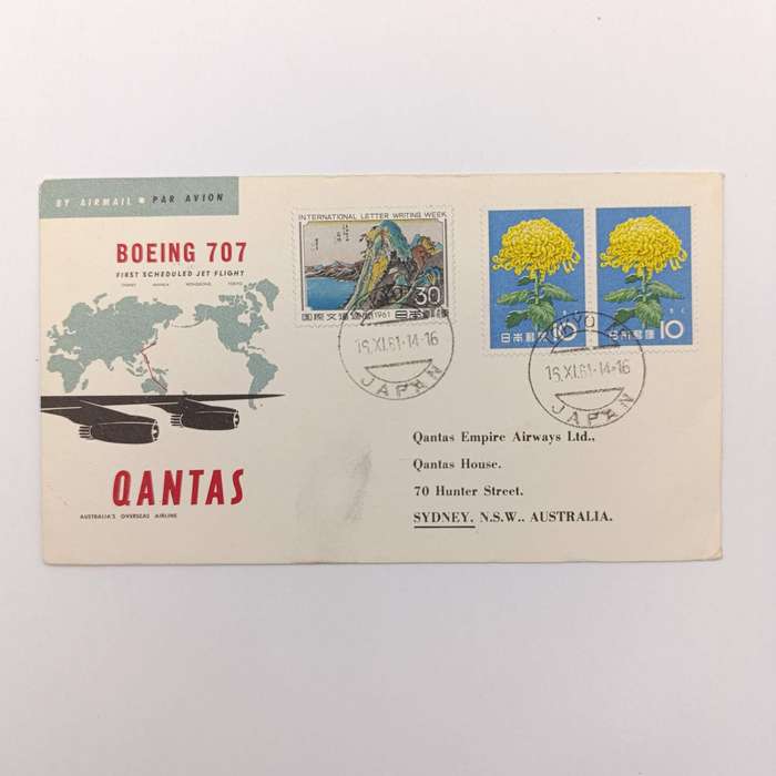 First Flight cover 1961 Tokyo to Sydney through Hong Kong & Manila