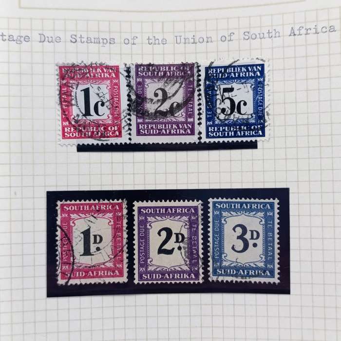 Lot of 10 postage due stamps plus RSA lot of 3 postage due stamps