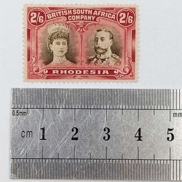 British South Africa Company 2/6 Double head MH - Crimson Variety (Judge for yourself)