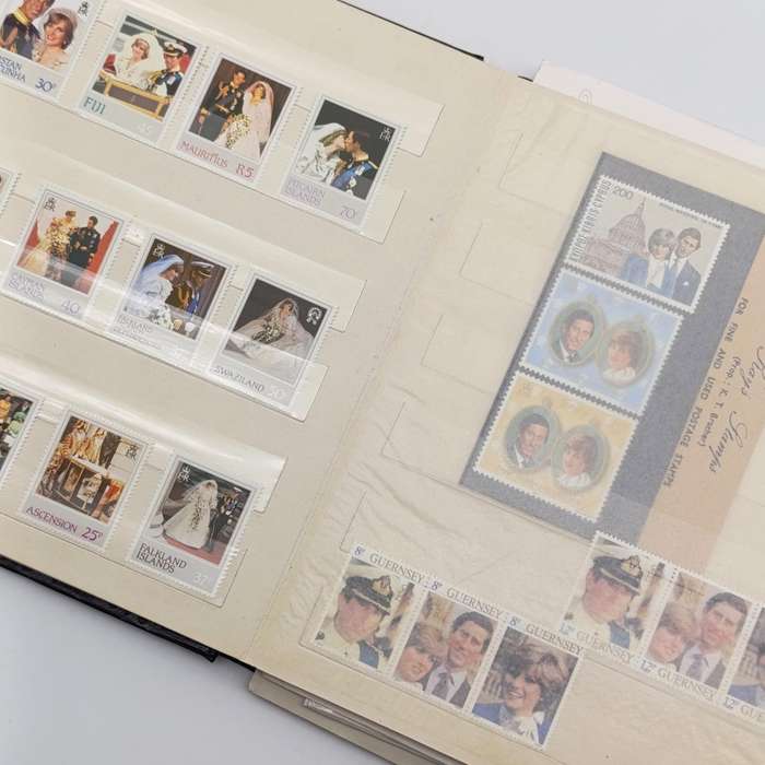 British Royalty collection of stamps and covers in album 125 mint stamps and 3 covers