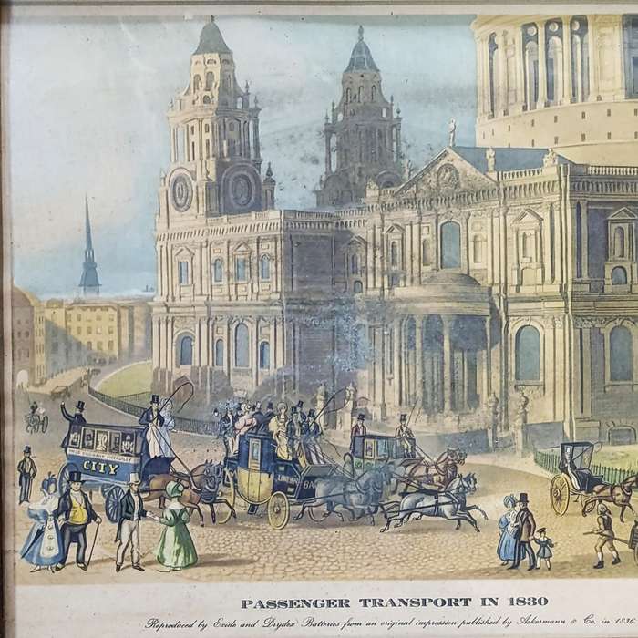 Passenger Transport in 1830 print in frame