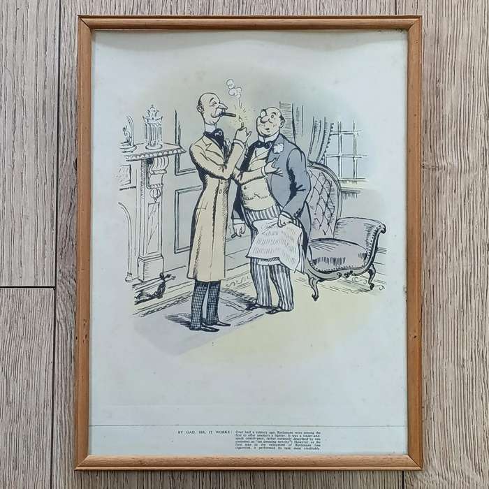 ''Go Gad. Sir, it works'' Antique Rothmans first lighter advertisement in frame
