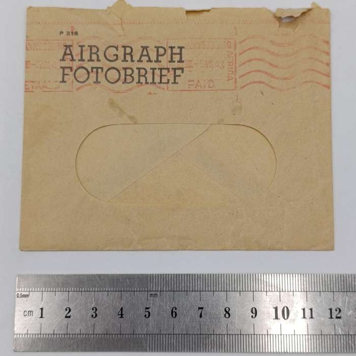 WW2 Airgraph - 1943 cirencester UK to Johannesburg, South Africa