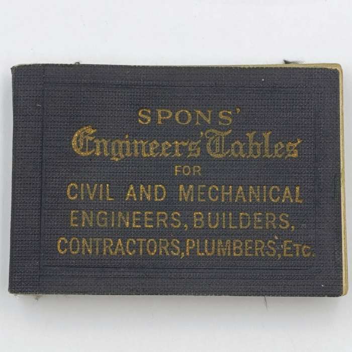 Vintage Spons Engineers Tables pocket booklet