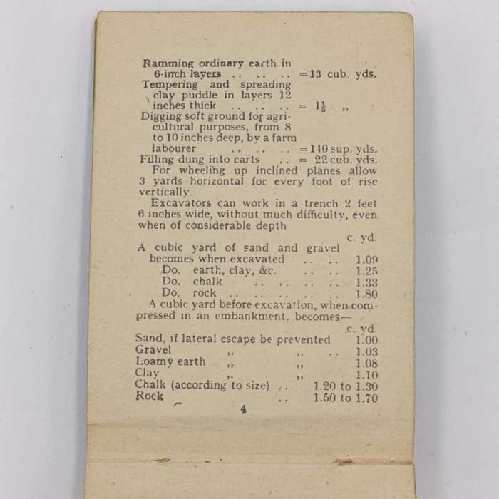 Vintage Spons Engineers Tables pocket booklet