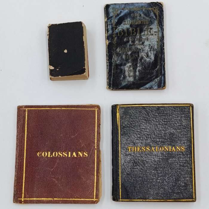 Lot of 4 miniature Bible books