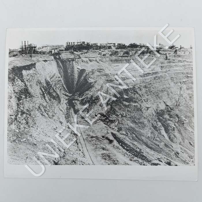 Antique photo reprint of mining at Kimberley Big hole - circa 1880's