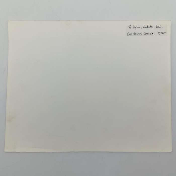 Antique photo reprint of mining at Kimberley Big hole - circa 1880's