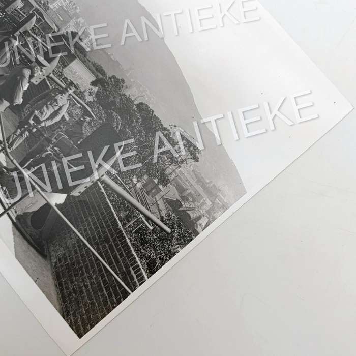 Antique photo reprint of Gunners on Cape Town Castle wall