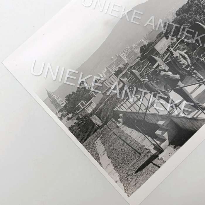Antique photo reprint of Gunners on Cape Town Castle wall
