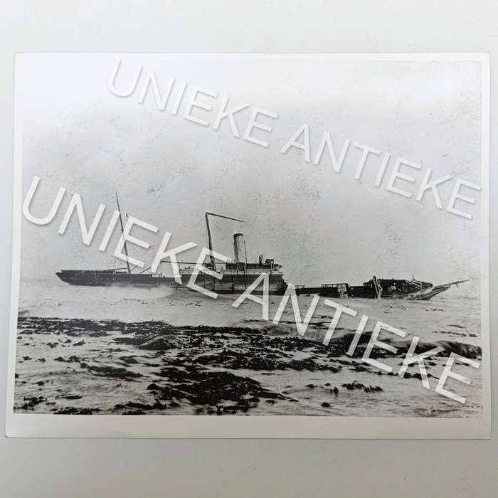 Antique photo reprint of the wreck of SS Thermopylae in Green Point, Cape Town