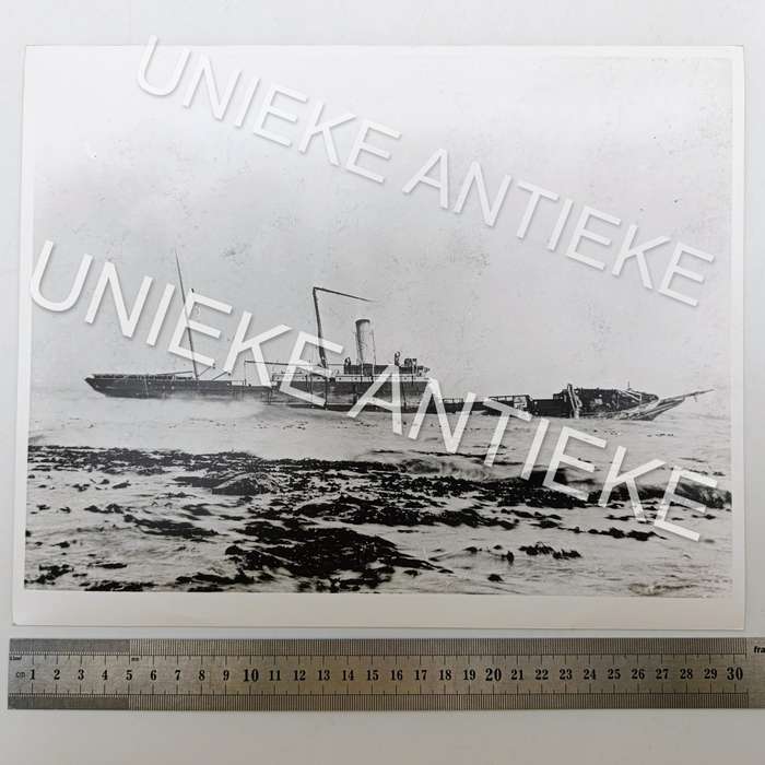Antique photo reprint of the wreck of SS Thermopylae in Green Point, Cape Town