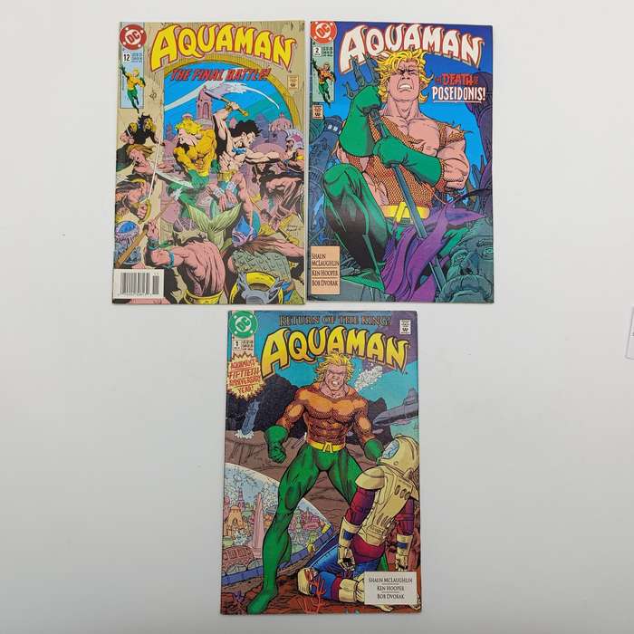 Lot of 3 vintage Aquaman comic books - 1991/1992 issues