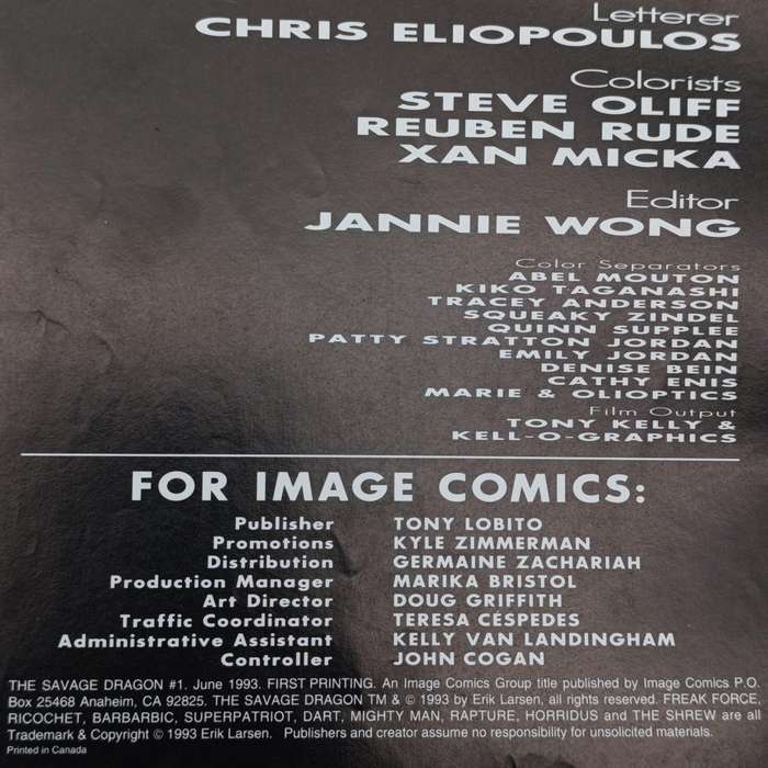 The Savage Dragon #1 and #2 comics - 1993 issues