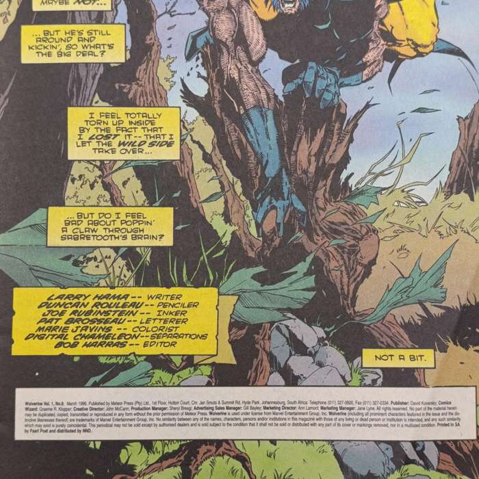 Lot of 4 vintage Comics - 1996 South African issue: Weapon X 8 Wolverine 9 Mortal Kombat 2 and 3