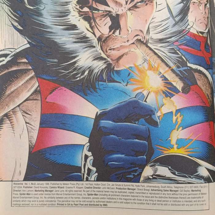 Lot of 4 vintage Comics - 1996 South African issue: Weapon X 8 Wolverine 9 Mortal Kombat 2 and 3