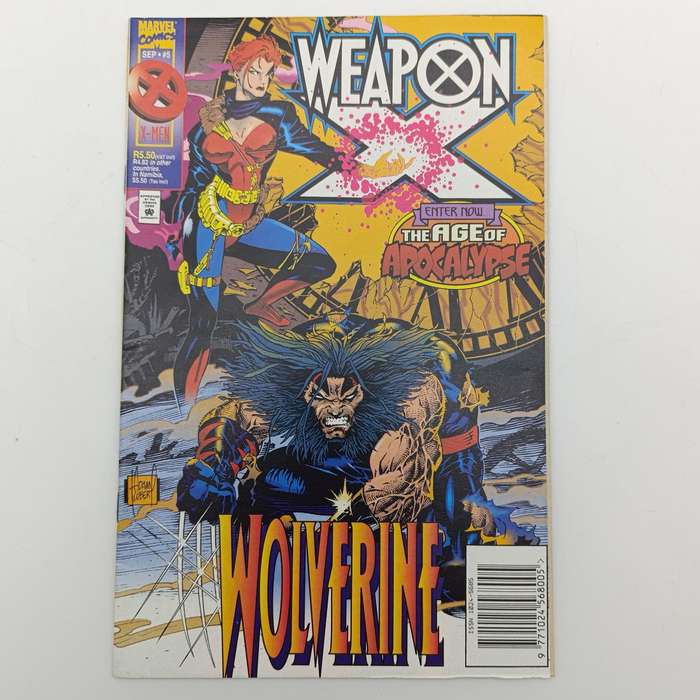 Lot of 3 vintage Marvel comics - 1995 SSouth African issue: Weapon X Wolverine 5,6 and 7