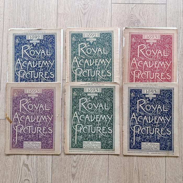 Lot of 6 Antique Royal Academy Pictures magazines 1892/1893 - loose covers