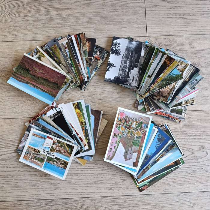 Large lot of over 200 Postcards - used and unused