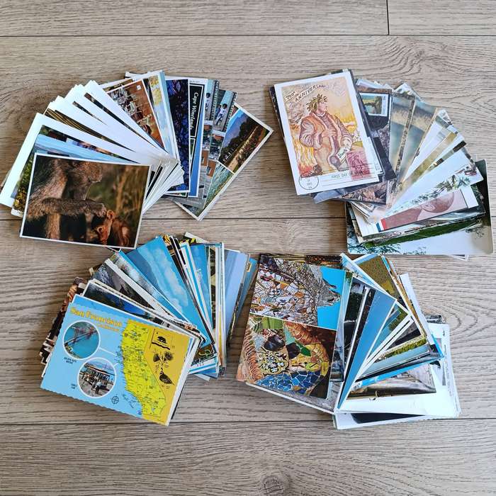 Large lot of over 200 Postcards - used and unused