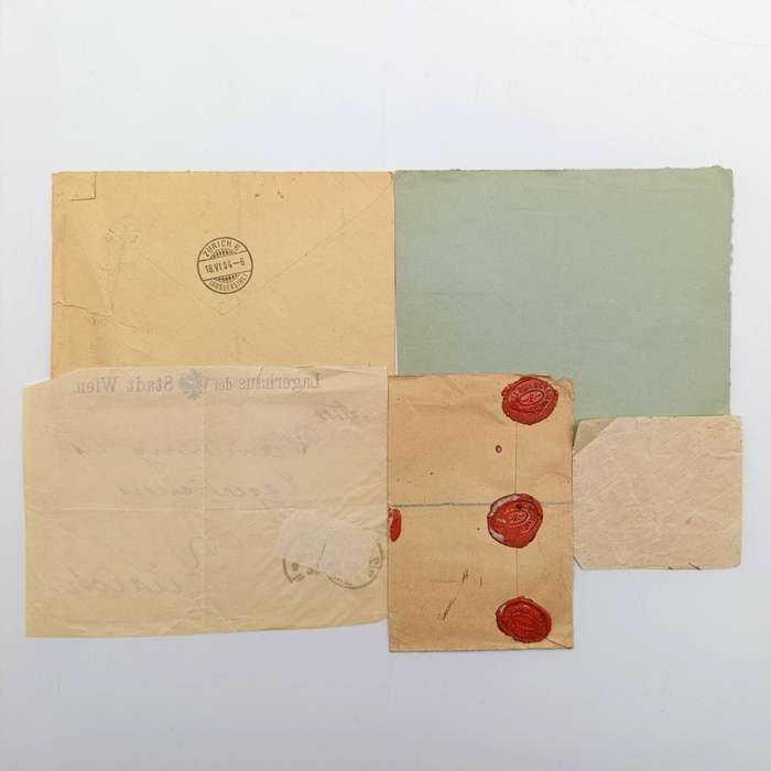 Lot of 5 Antique letters & letter fronts - all sent to Switzerland - oldest is 1888
