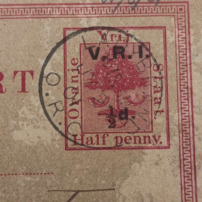 1901 Boer War POW card sent from Ladybrand to Deadwood camp St Helena - sent to Abram van Huyssteen