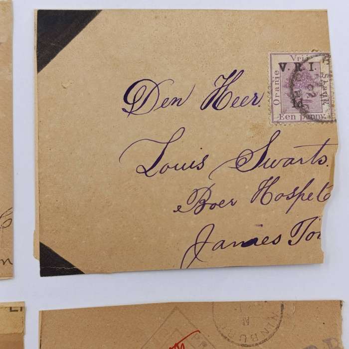 Lot of 4 Boer War POW damaged cover fronts Names of POW's mentioned