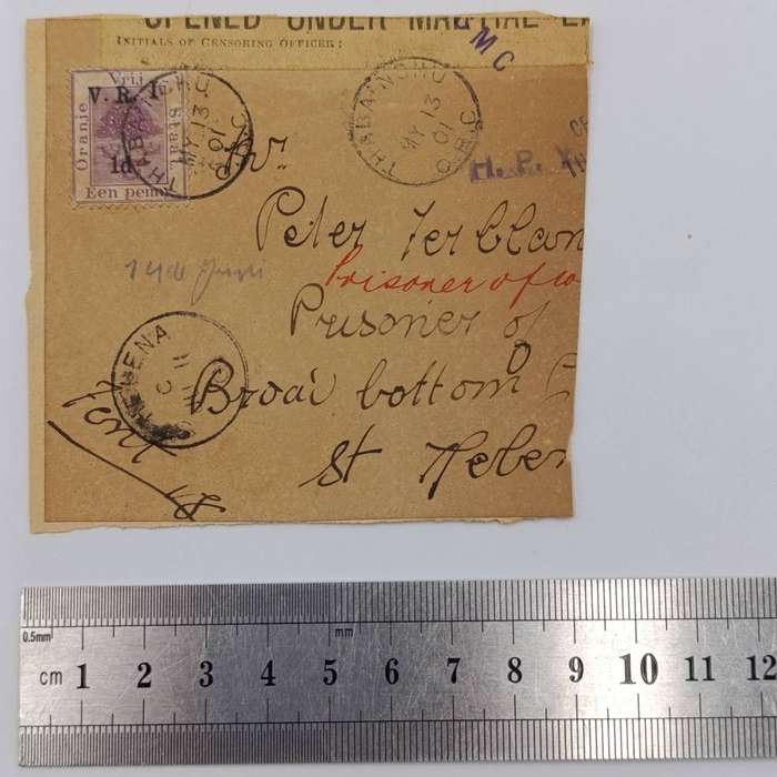 Lot of 4 Boer War POW damaged cover fronts Names of POW's mentioned