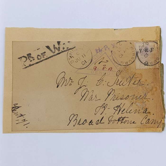 Boer War POW cover fronts stuck back to back