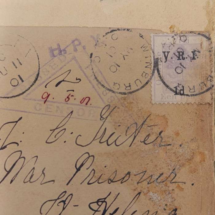 Boer War POW cover fronts stuck back to back